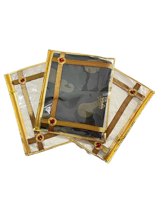 Single Packing Saree/Suit Cover Bags for Storage with Secure Zipper Closure (Multicolor, Pack of 6)