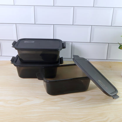 Rectangular Food Storage Containers - (3 Pc  Set)
