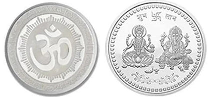 Silver Coin (866) For Gift/Pooja (10gm)- 50% Discount at Checkout