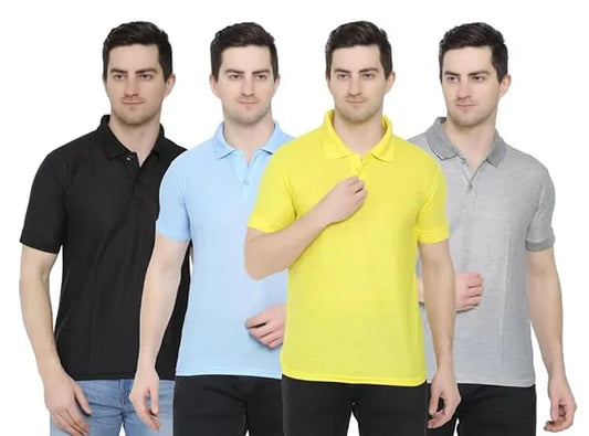 Cotton Polo T-Shirt (Pack of 4)